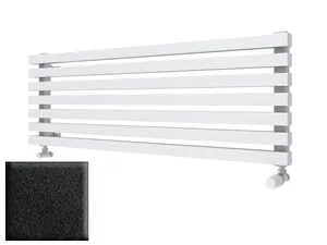 Радиатор КЗТО 40 H 750-7 нижнее разнессенное по краям, чёрный матовый муар