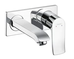 Смеситель Hansgrohe 31085000 для умывальника, встраиваемый, двухсекционный, излив 165мм, хром