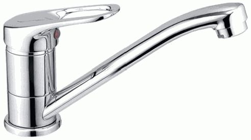 Смеситель Ledeme Н37 для кухни, однозахватный, поворотный излив, хром L4537