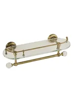 Migliore Полка с полотенцедержателем 36 см стекло, бронза/SWAROVSKI ML.AMR-60.429.BR