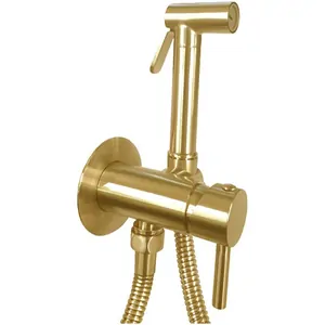 Смеситель встраиваемый Paffoni ZDUP110HGSP с гиг. душем, медовое золото брашированное