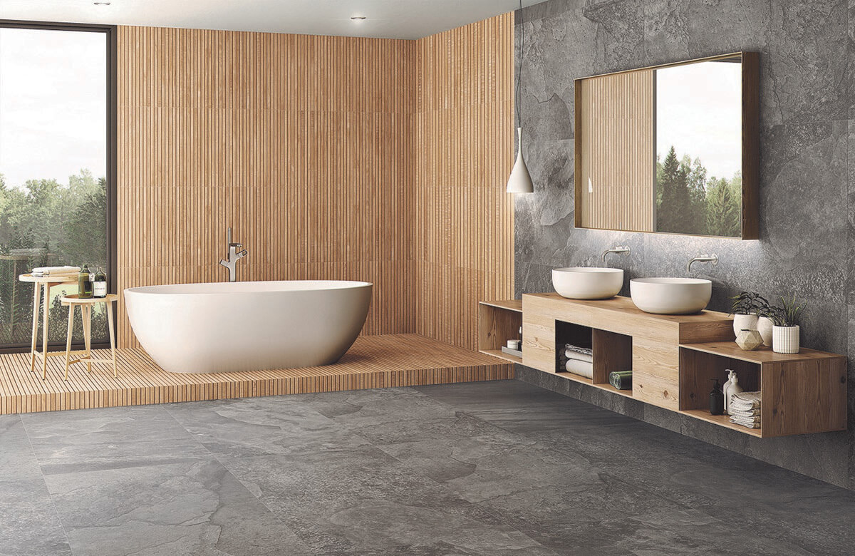 фон Ibero Artwood Ribbon Natural MATT 120x60 матовая