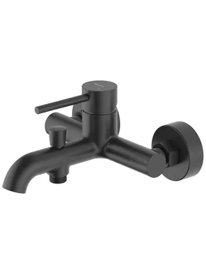 Смеситель для ванны/душа Aquatek AQ1340MB настенный, однозахв., излив 196мм, черный матовый