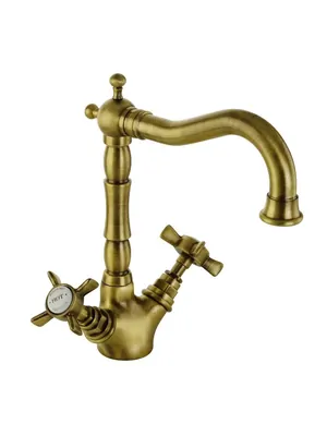 Смеситель для раковины Migliore двухзахватный, бронза 19349 (ML.PRN-834.BR)