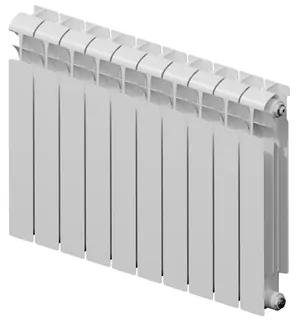 Радиатор биметаллический RIFAR 500 (575х800х100) 10 секций, 1860 Вт, боковое подкл, белый