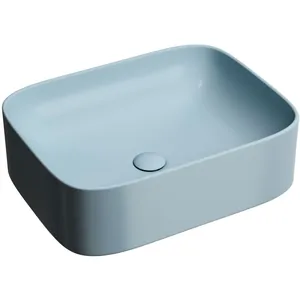Раковина накладная Ceramicanova 505х380х150 без отв. под смеситель, голубой мат. CN6052ML