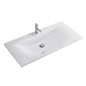 Раковина Cezares CEZ1000/500-LV-MR 1000x500x150 из литьевого мрамора, цвет: белый