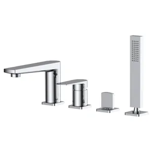 Смеситель на борт ванны BelBagno CAR-VIM4-CRM на 4 отверстия, хром