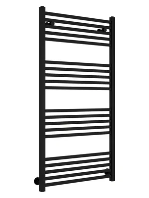 СУНЕРЖА Полотенцесушитель 1200х600 (20 ступ.) черный матовый, нижнее подкл