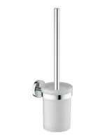 Ершик для унитаза Aquatek AQ4110CR подвесной, стекло матовое, цвет: хром