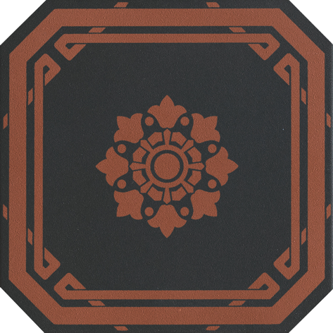 Ceramiche Grazia Old England Ottagono Black Chester 20x20 матовая