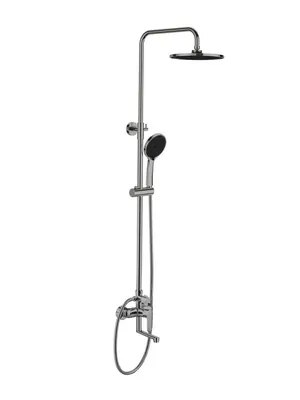 Душевая система ESKO Gun Metal ST205LGGM настенная, ручной/верх. душ, поворот. излив, графит