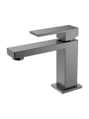 Смеситель Boheme 471-GM для раковины, на 1 отв, однозахватный, фикс излив, графит