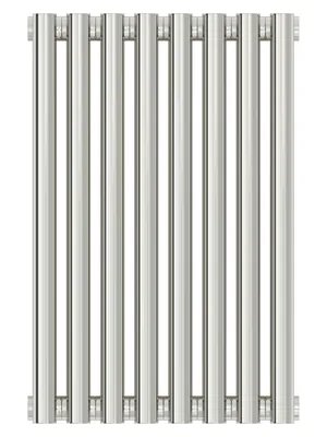 СУНЕРЖА Дизайн радиатор 500х360 (8 секц) нерж.сталь, универ. подкл., 1/2", 00-0332-5008