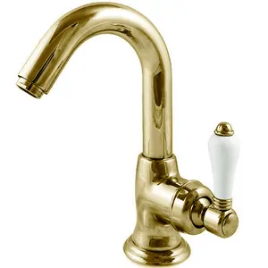 Смеситель Nicolazzi для раковины однорычажный, ручки Petit Mont Blanc, бронза 3454BZ76C