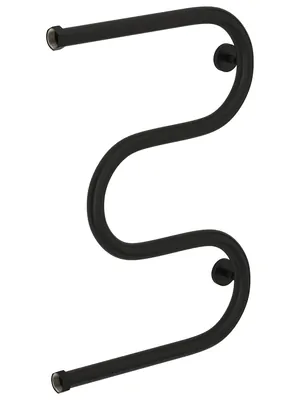 СУНЕРЖА + Полотенцесушитель 600х400 черный матовый, нак. гайка 1"