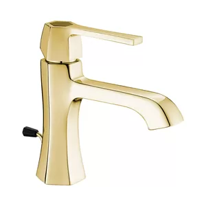 Смеситель для раковины CISAL однозахватный, донный клапан, золото/черный матовый CH0005147C