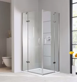 Душевой уголок HUPPE Elegance 1000х1000х1900 матовое серебро/прозрачное стекло 401303.087.321