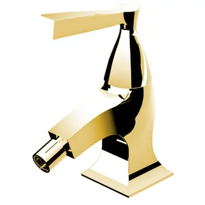 Смеситель для биде Zucchetti ZP3343.С40 однозахватный, донный клапан, цвет: золото