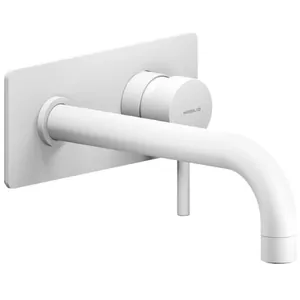 Смеситель NOBILI для раковины, встраиваемый, внешняя часть, излив 150мм, белый мат LV00198WM