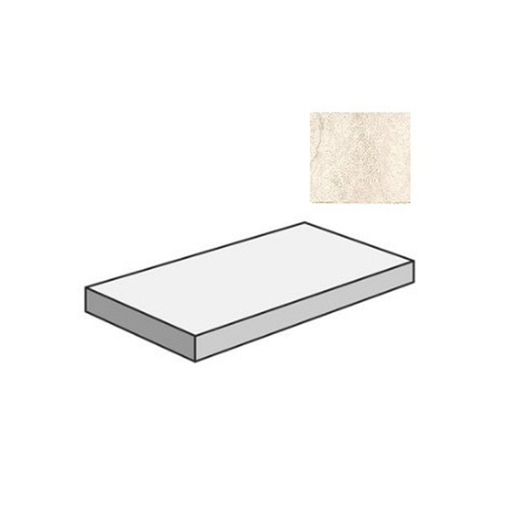 Sant Agostino Via Appia CSAGDVCI12 Gradone Angolare Dx Vein Cut Ivory 33x120 матовая