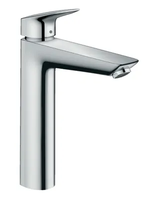 Смеситель Hansgrohe 71091 для умывальника, высокий фиксированный излив, без донного клапана