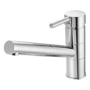 Смеситель для кухни Swedbe 7040 однозахватный, поворотный излив 360°, цвет: хром