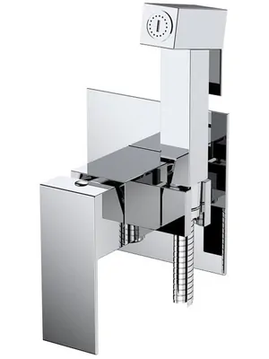 Смеситель встраиваемый CEZARES -DIF-01 однозахватный, с гигиеническим душем, хром