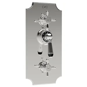 Смеситель термостатический на 2 выхода Devon&Devon BLD79CR с переключателем, цвет хром/черный