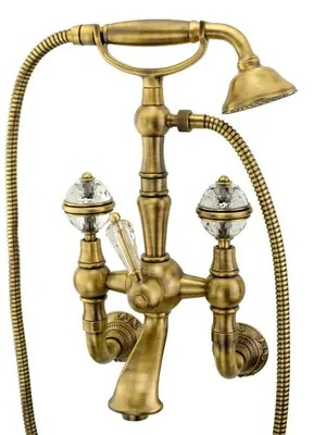Смеситель для ванны/душа Migliore настенный, бронза/ручки Swarovski ML.CRS-3702.BR/18580