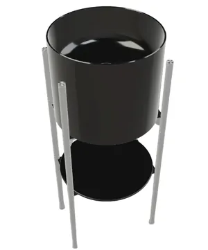 Раковина AeT 360х360х300 без отверстия под смеситель, черная глянцевая L801T0R0V0104