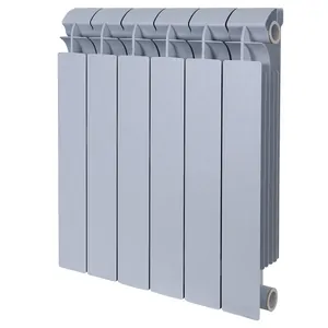 Радиатор биметаллический, 6 секций GLOBAL PLUS 500 ВШГ:575х480х95 1110 Ватт, cod.08 серый