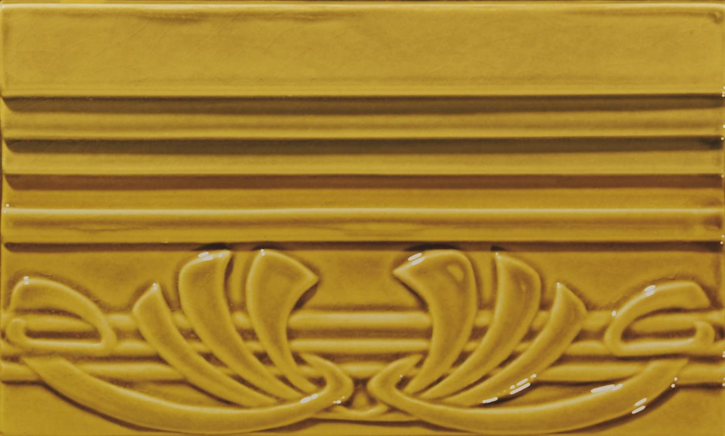 бордюр Epoque Terminale Deco Mustard Craquele 12x20