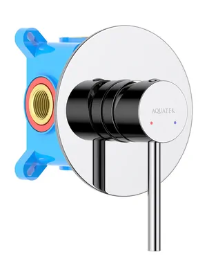 Смеситель для душа Aquatek AQ1366CR встраиваемый, однозахватный, цвет: хром