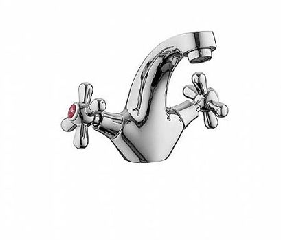 Смеситель Ledeme для раковины, фиксированный излив, двухзахватный, хром L1018