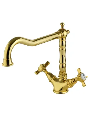 Смеситель для кухни Migliore Cucina двухзахватный, золото ML.CUC-851.DO