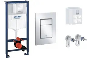 Grohe Инсталляция для подвесного унитаза 3в1 клавиша смыва Skate Cosmopolitan S 395010000