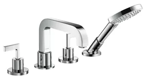 Смеситель Axor 39454000 на борт ванны на плитку, на 4 отверстия, рычаговые рукоятки, хром