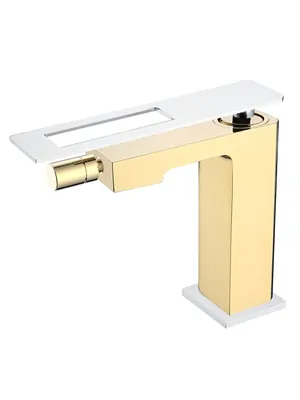 Смеситель Boheme 146-GCR для биде, на 1 отверстие, однозахватный, золото+хром