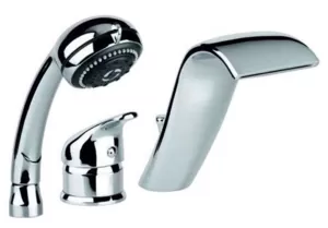 Смеситель на борт ванны на 3 отверстия, цвет: хром