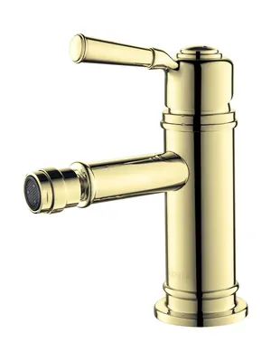 Смеситель для биде Aquatek AQ1518PG однозахватный, низкий излив 93мм, золото полированное