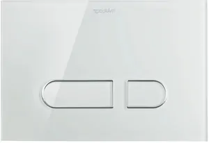Клавиша смыва Duravit A1 229,8х157 для унитазов двойная, стекло, цвет белый WD5002012000