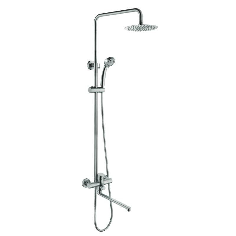 Душевая система Ledeme поворотный излив, с тропическим душем, нержавеющая сталь L72403-2