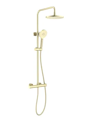 Душевая система Aquatek AQ2343BG для душа, термостат, верхний и ручной душ, золото шлиф