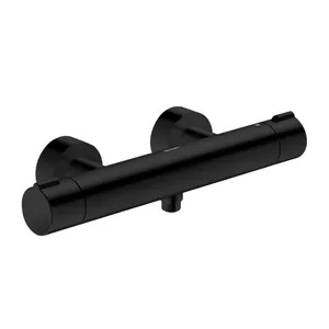 Смеситель Duravit для душа термостат настенный, блокировка при 38°, черный матовый C14220000046