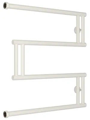 СУНЕРЖА model "M+" Полотенцесушитель 600x600 верт. подкл. белый матовый, 30-4050-6060