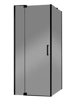 Душевой уголок CEZARES SLIDER (900х1000-1100х1950) AH-1-90-100/110-GRIGIO-NERO стекло серое/черный