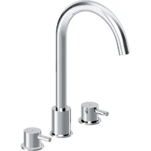 Смеситель Damixa для умывальника, двухзахватный, на 3 отверстия, хром 360200000