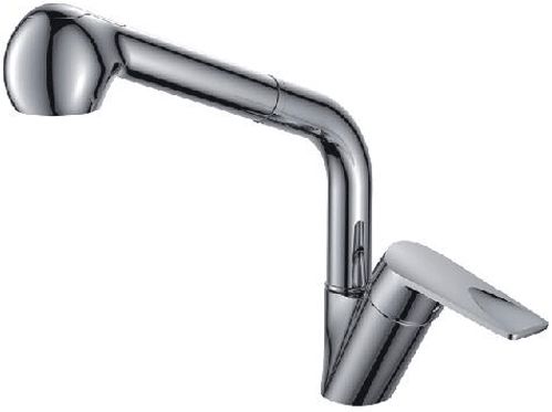 Смеситель Ledeme Н40 для кухни, однозахватный, с выдвижным изливом, хром L6040