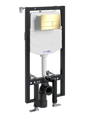 Инсталляция для унитаза WasserKRAFT с клавишей смыва, цвет: золото 56TLT.010.ME.PG04